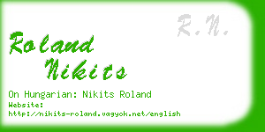 roland nikits business card